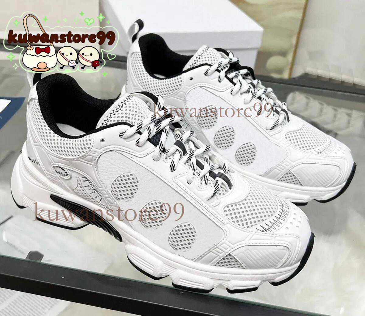 chrono sneakers 12A New chrono shoe Designer Women Men Mesh Calfskin Shoes Top-Quality leisure Sneakers Size 35-47