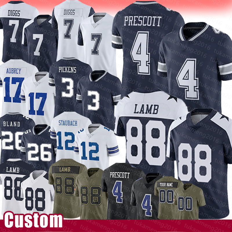 CeeDee Lamb Trevon Diggs Football Jerseys George Pickens Brandon Aubrey DaRon Bland Roger Staubach Tyler Booker Jake Ferguson Guyton Emmitt Smith Smith