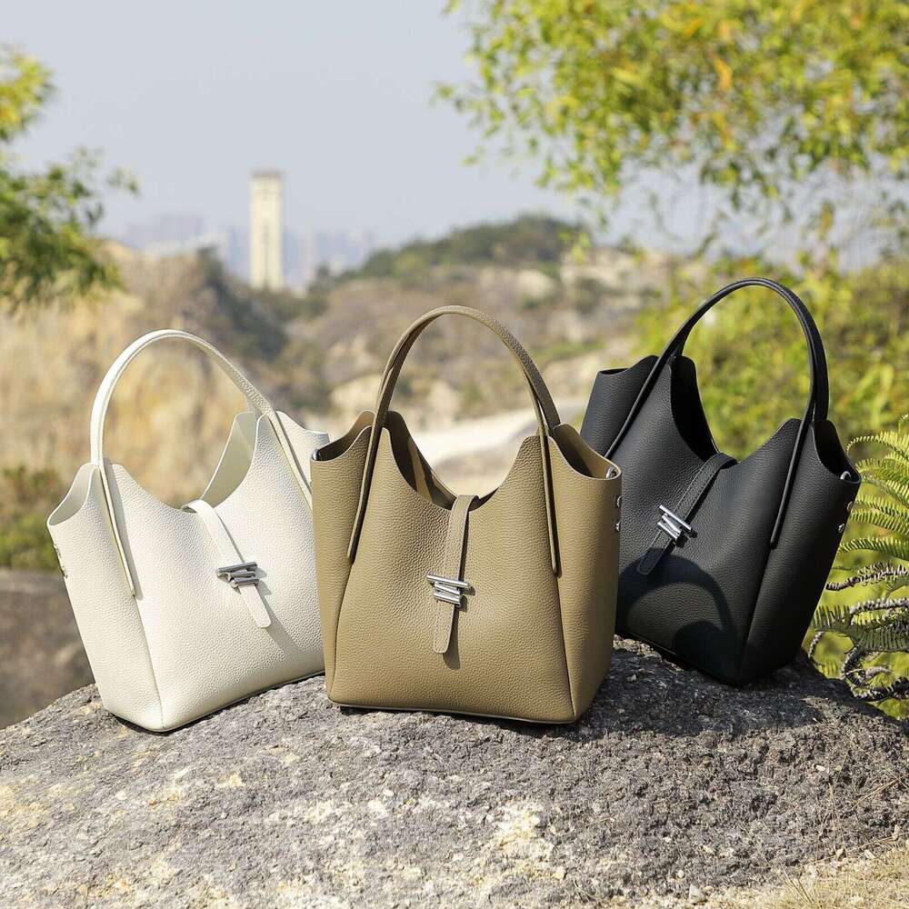 Luxury bag Spring Summer New Genuine Leather Women s Daily Commute Handbag Fashion Bell Crossbody Basket Bag