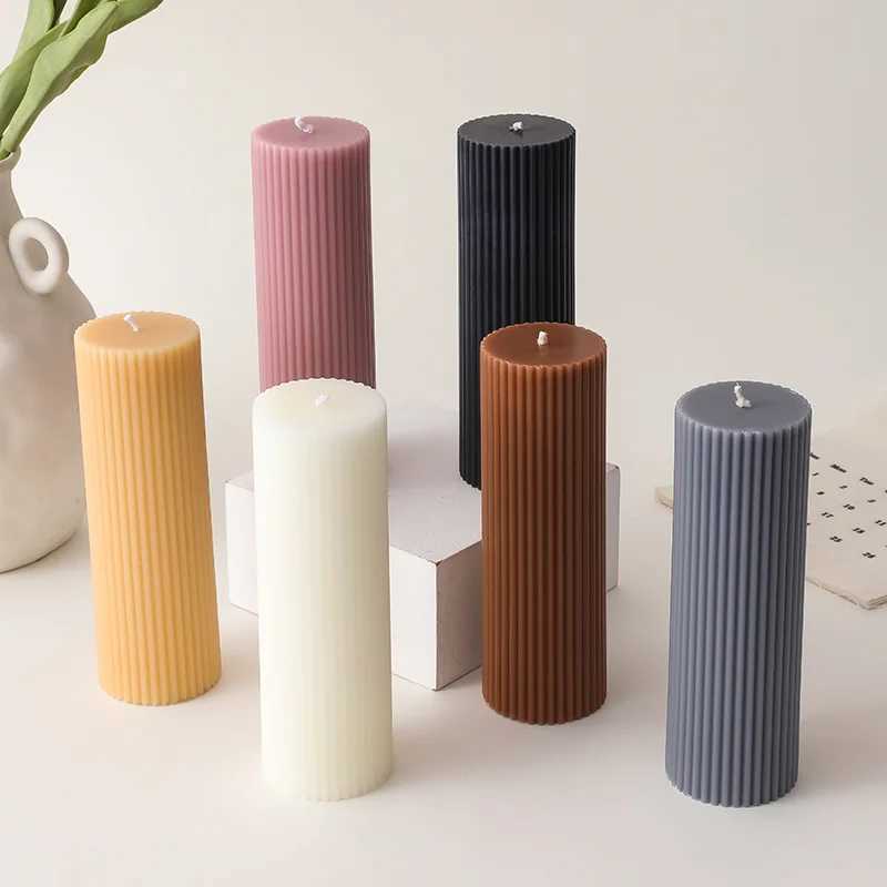 Pillar Candles Cylindrical gear household handmade aromatic creative candle geometric decoration S25109 S260204