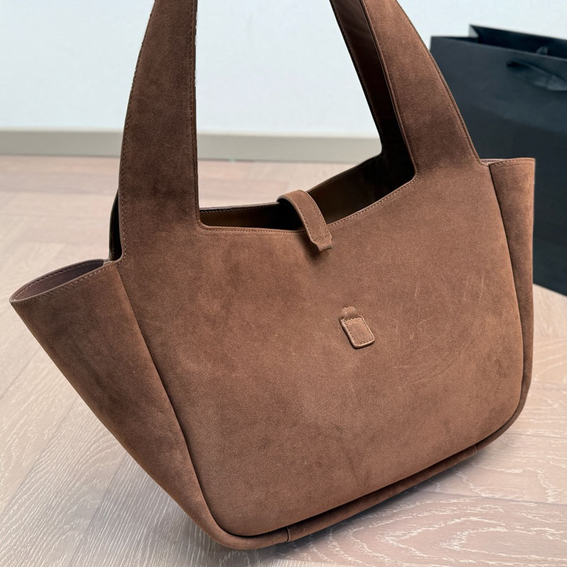 designer bag tote bag brown suede bag shopping bag luxury purse large capacity shoulder bag crossbody bag cowhide leather women handbag hobo underarm bag