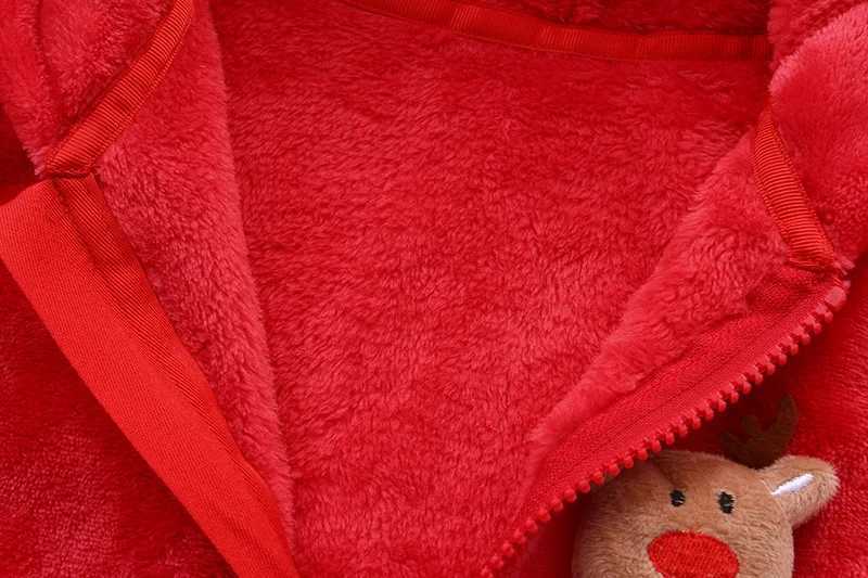 2025 Autumn Winter Newborn Baby Romper Christmas Flannel Hooded Baby Girl Overalls 01 Years Infant Boy Jumpsuit Outfits C251009