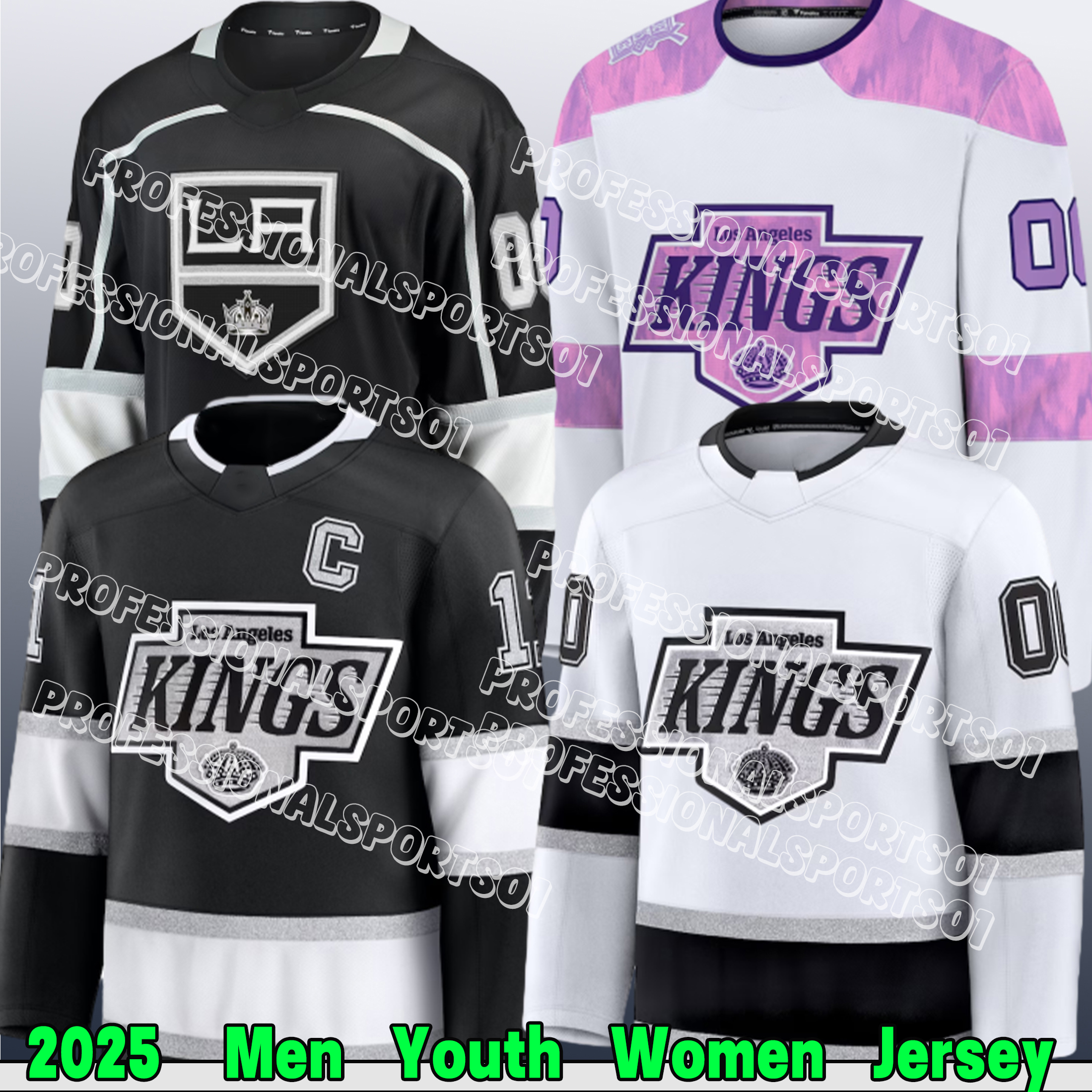 #99 Wayne Gretzky Jersey LA Kings jersey Anze Kopitar Kevin Fiala Adrian Kempe Quinton Byfield Hockey Jerseys 2025