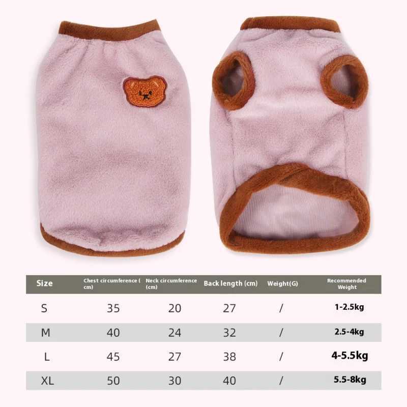 Winter Cat Apparel Plush Thermal Coat with Cute Embroidery Thickened Warm Clothing for Small Dogs Cozy Pet Outfit C251009