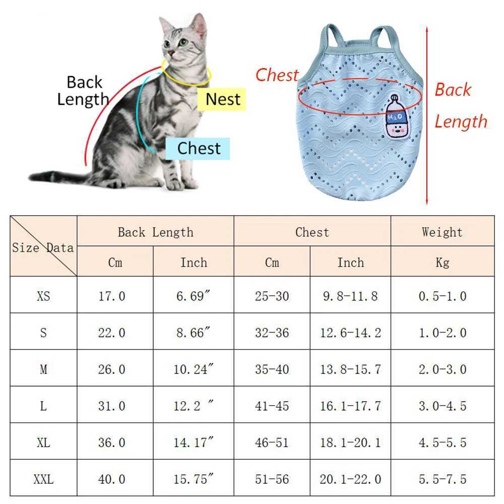 Cat Puppy Hollow Out Camisole Vest Summer Breathable Pet Clothes for Small Dogs Cats Kitten Clothing Outfit C251009
