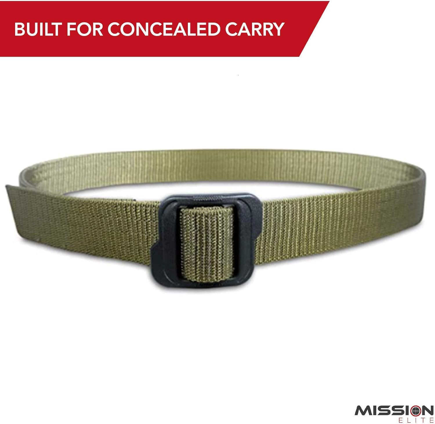Tactical Belt 15inch Nylon Gun Belts for Men 2Ply EDC Belt with AdjustabLE Plastic W251009