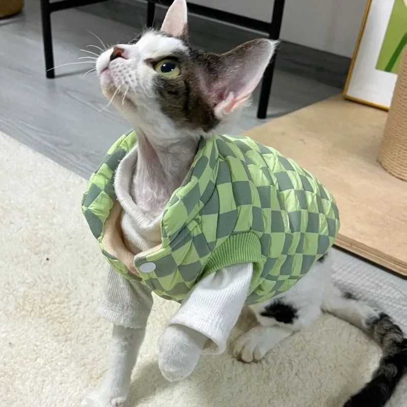 2023 AutumnWinter Hairless Cat Sphinx German Pet Cat Hair Colored Clothes for Warmth C251009