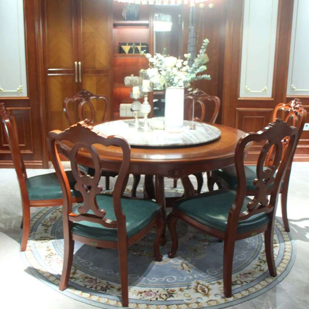 Zhong zhixin Sophisticated High-Quality Solid Wooden Dining Set Reflecting Natural Elegance & Comfort