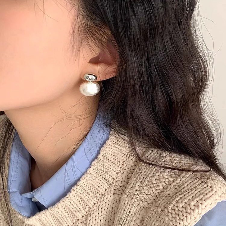 Luxury earrings S925 Sterling Silver earrings women designer Brushed Matte Earrings for Women Oval Design Elegant Earrings