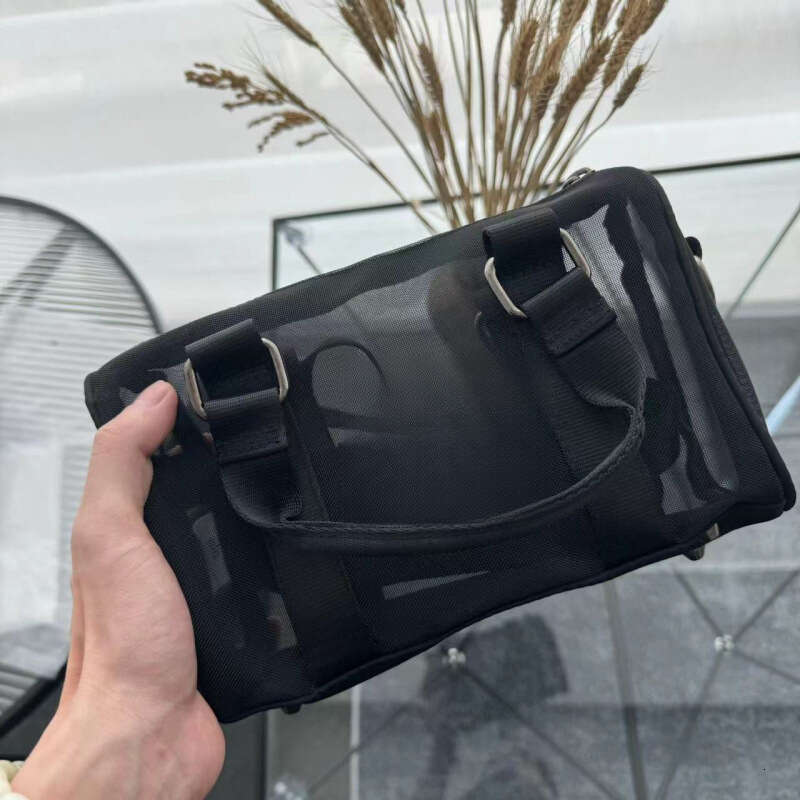 Transparent Mesh Travel Large Capacity Shoulder Crossbody Yoga Fitness Storage Luggage Sports Bag Women B5