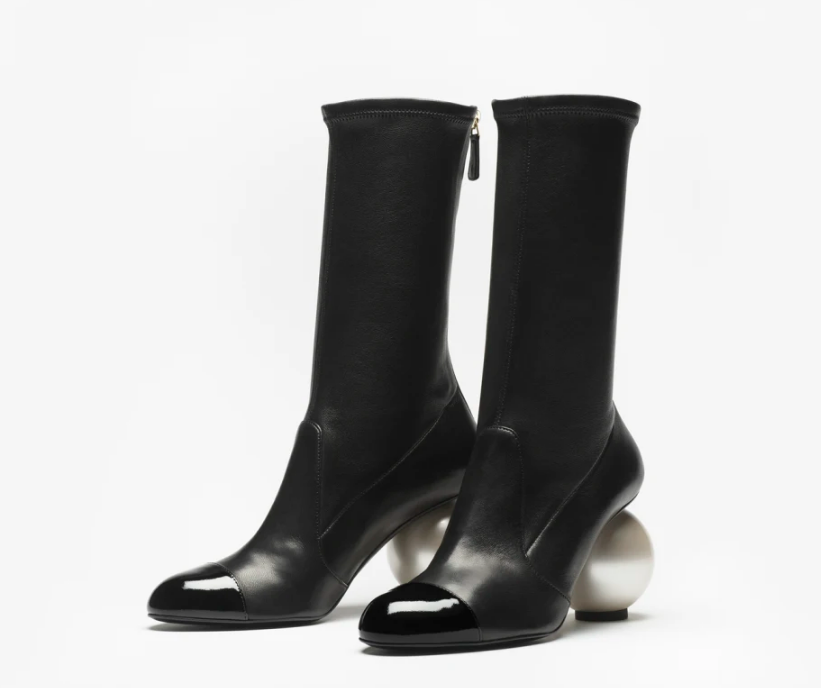 mid calf boots pearl heel boots Thigh high boots desinger women over the knee tall boots knee high boots pearl heels fall winter boots ankle booties