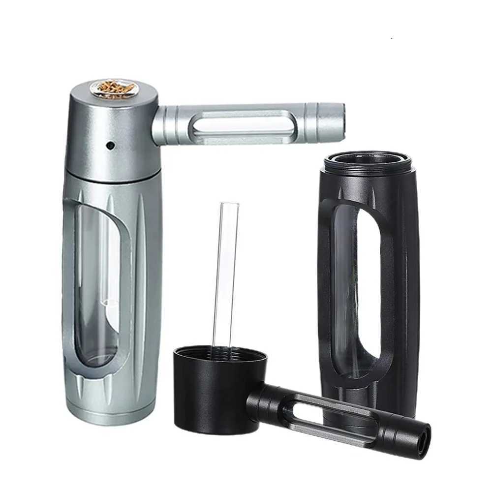 Handheld Smoking Pipe Grass Hookah Set with Dry Burning Glass Tobacco Bowl Cigarette Filters Shisha Pipes Smoke Accessories Y251009