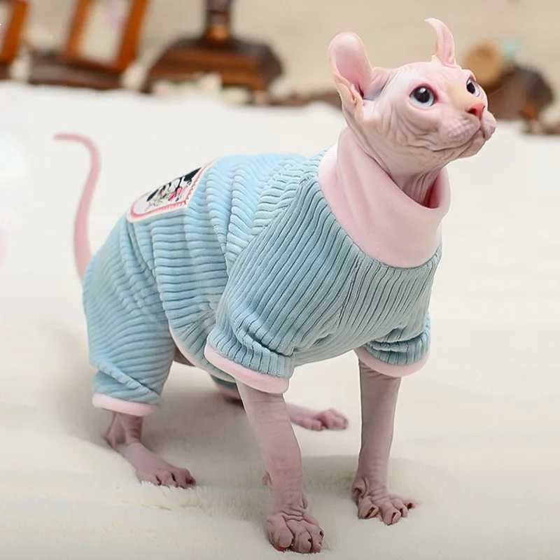 Cat Clothes Winter Warm Soft Cats Cotton Hoodies Jumper Sphynx Cat Costumes Pullover Sphinx Kitten Clothes Cat Supplies For Cats C251009