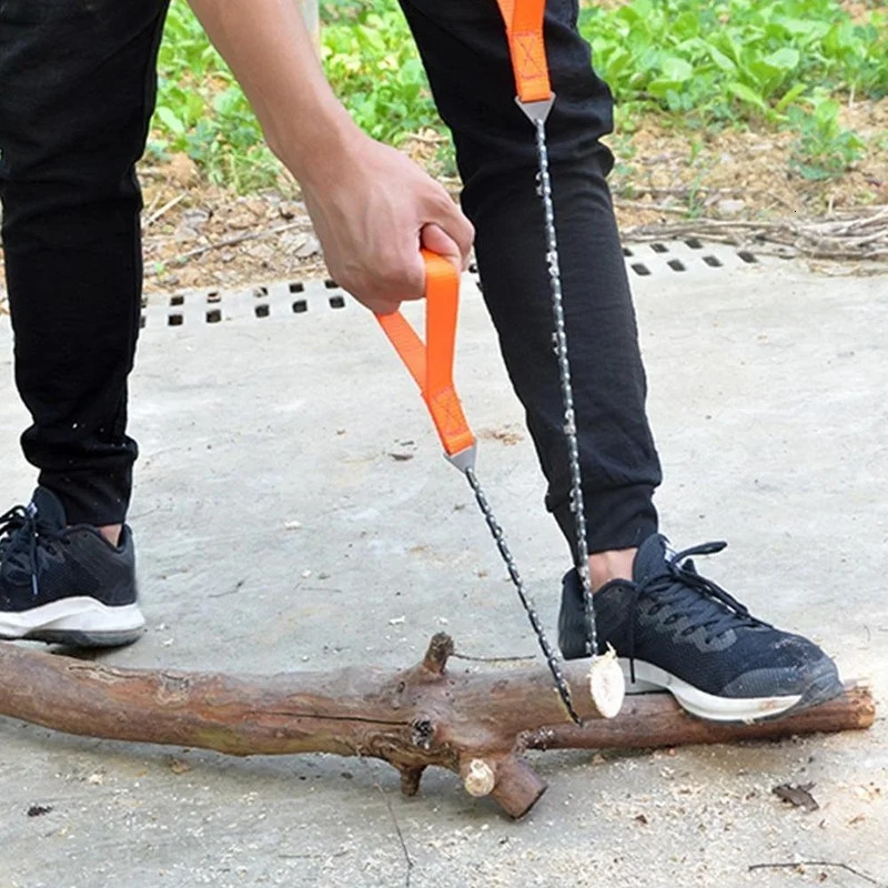 Portable Survival Chain saw Chain Saw Emergency Camping Hiking Tool Pocket Hand Tool bag Outdoor pocket chain saw 251009