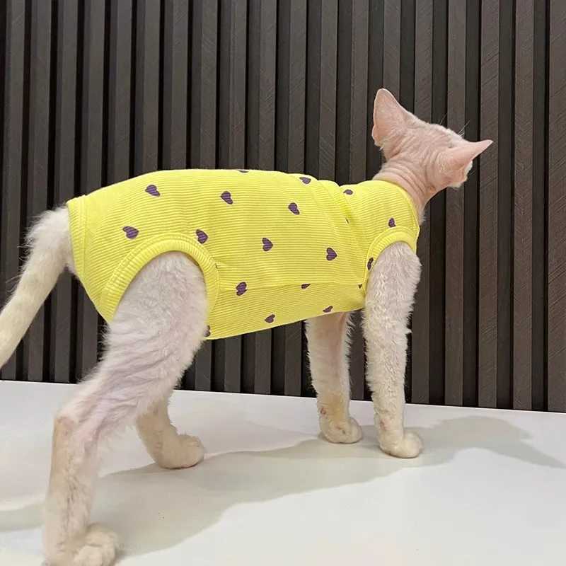 2025 Summer Pet Clothes Sphinx Hairless Cat German Clothes Elastic Anti Falling Four Leg Clothes Thin C251009