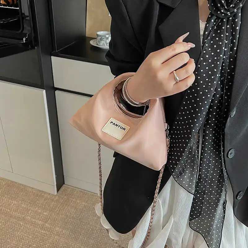 Solid Color Wen Handbags Handbag Casual Fiable Chain Cross Body Bag Korean Versatile Simple Girls Appliques Purse1 D251009