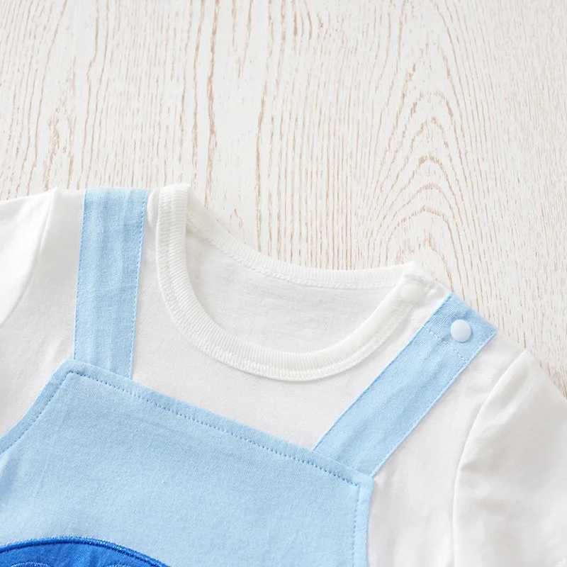 Boys and Girls Baby 018 Months 100 Cotton Summer ShortSleeved Jumpsuit for Babies with Creative Cartoon Octopus Design C251009