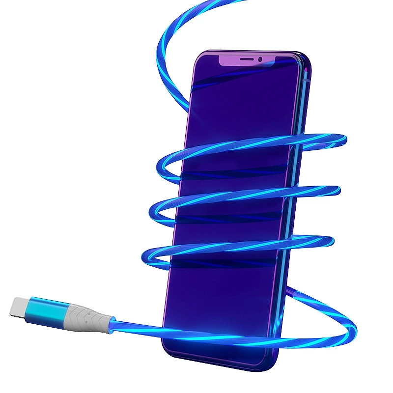 3 iN 1 Glowing LED Light Party Phone Charger Luminous USB Type C Cable For Xiaomi iPhone 14 13 12 11 Samsung S25 S24 Phone Accessories