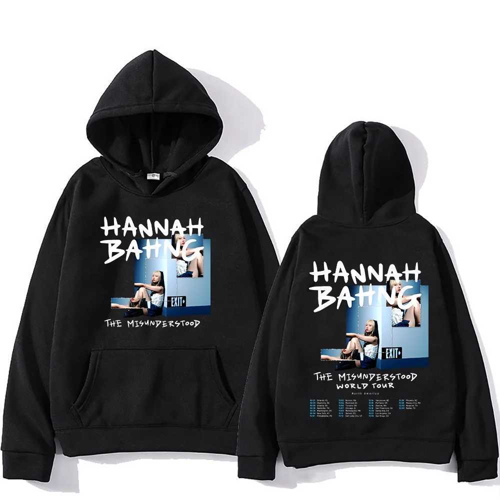 Hannah Bahng Hoodie Hannah Bahng The Misunderstood Tour 2025 Sweatshirts Fashion Y2K Clothing Unisex High Street Pullover HoodyXJ251009