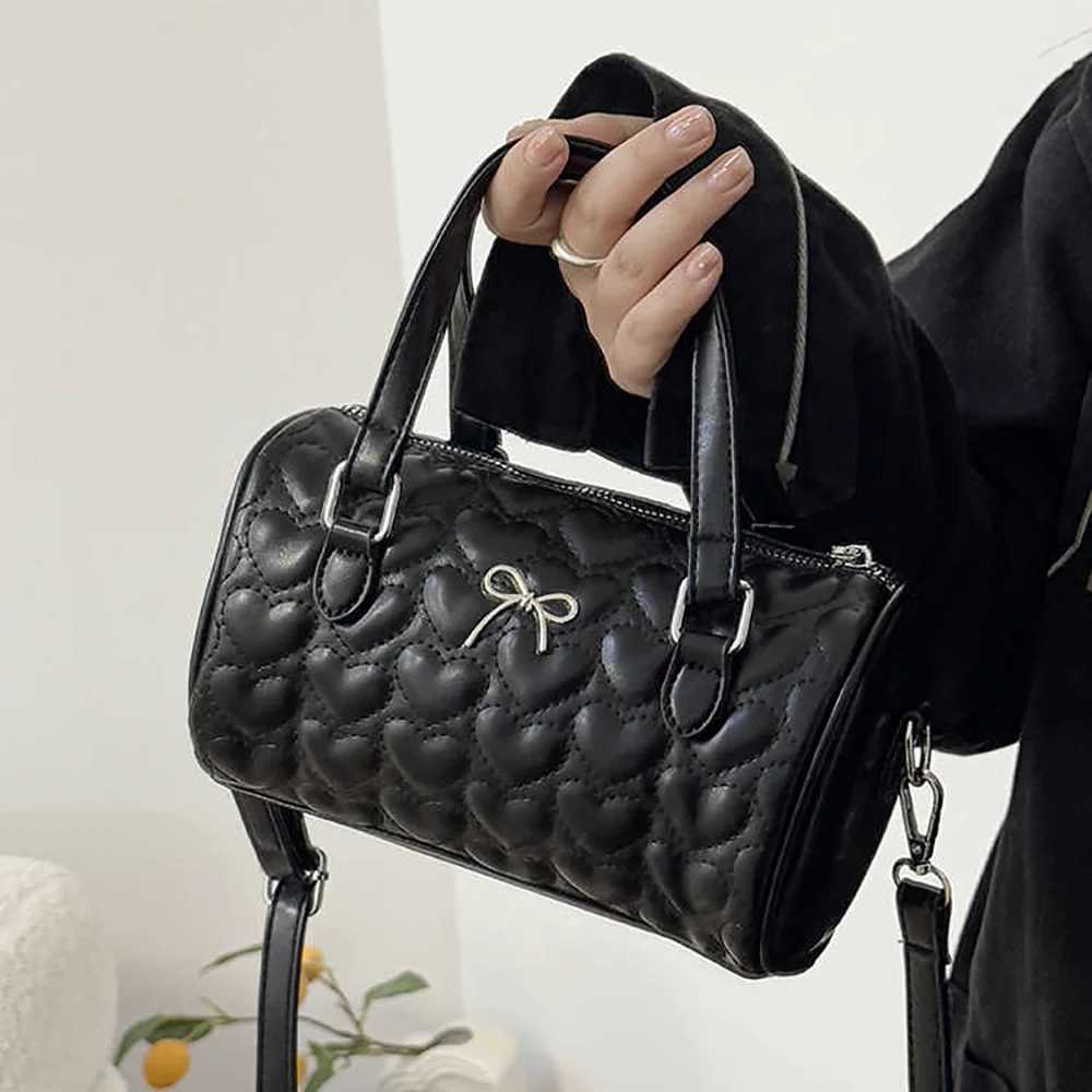 Love Embroidery Thread Small Bag for Wen Barrel Shaped Handheld Crossbody Bags Korean Style Versatile Cmuter Shoder Bag D251009