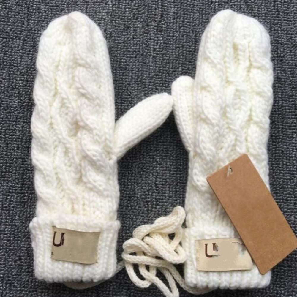 Five Fingers Gloves Women Leather Five Fingers UGGloves Winter Short Fleece Glove Warming Thickened Glove Trendy Stylish Protective Gloves Present