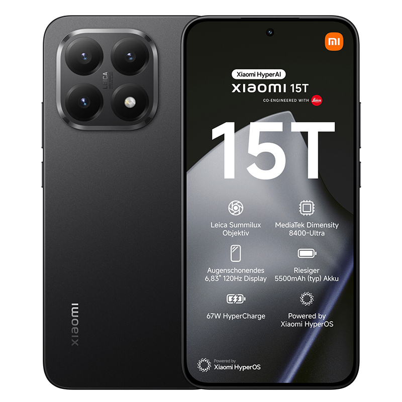 Xiaomi 15T 5G Smartphone Global Version 5G 12GB RAM 256GB / 512GB ROM 67W MTK Dimensity 8400-Ultra Leica Camera 6.83" AMOLED 120Hz