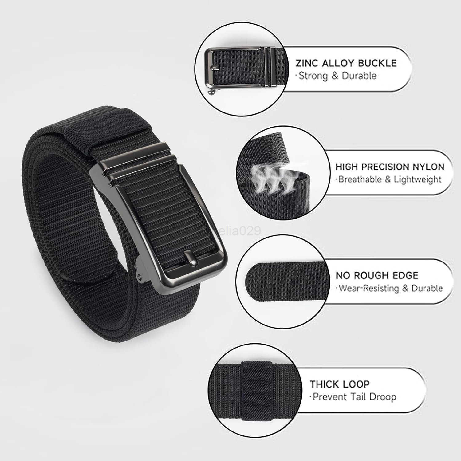 TacticalMilitaryMenBelt Adjustable Nylon Webbing Canvas Web Belts with Alloy for Men Women W251009