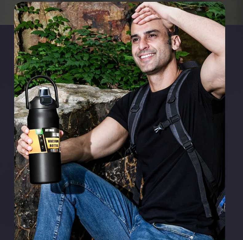 SUS304 Stainless Steel Thermos Portable Tumbler Vacuum Flasks Cold and Hot Sports Water Bottle C251008