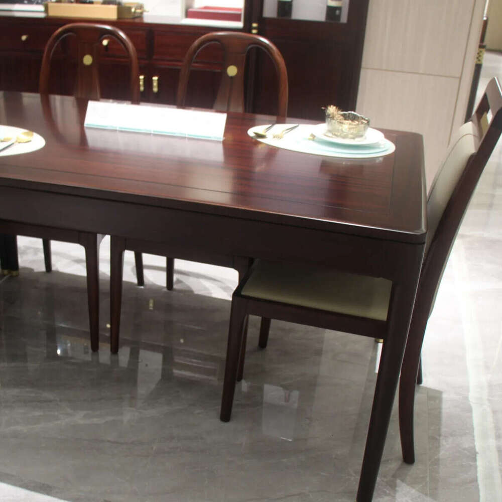 Zhong zhixin Chinese-style dining table and chairs/High-end solid woodfurniture/pure natureguarantees quality of life.