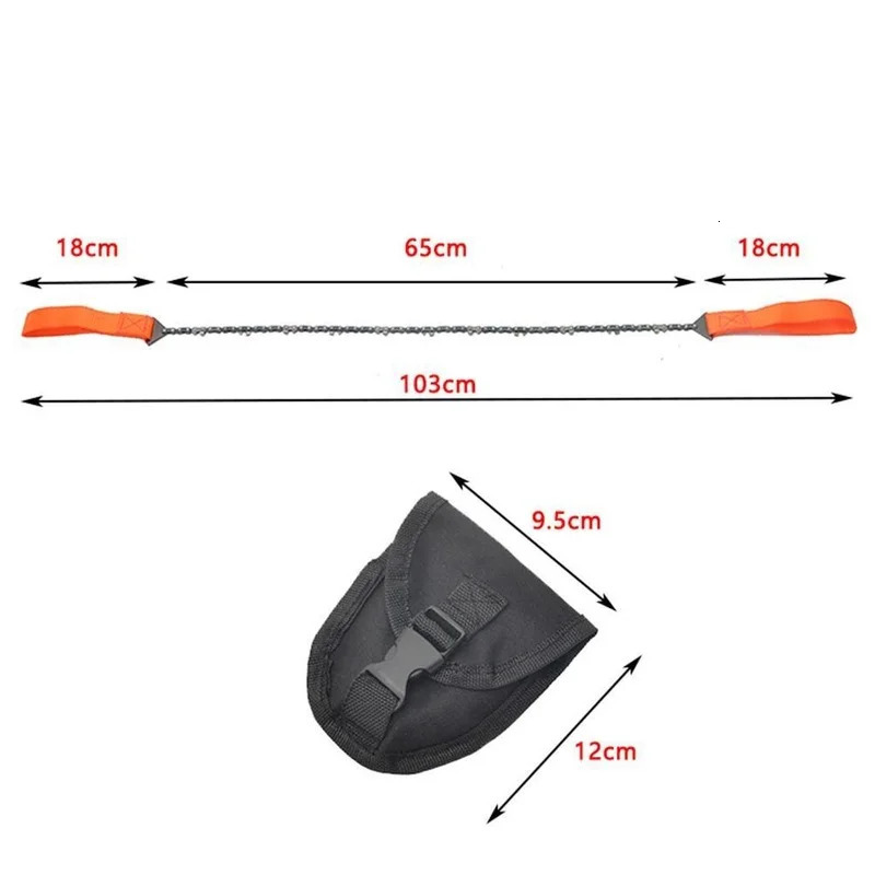Portable Survival Chain saw Chain Saw Emergency Camping Hiking Tool Pocket Hand Tool bag Outdoor pocket chain saw 251009