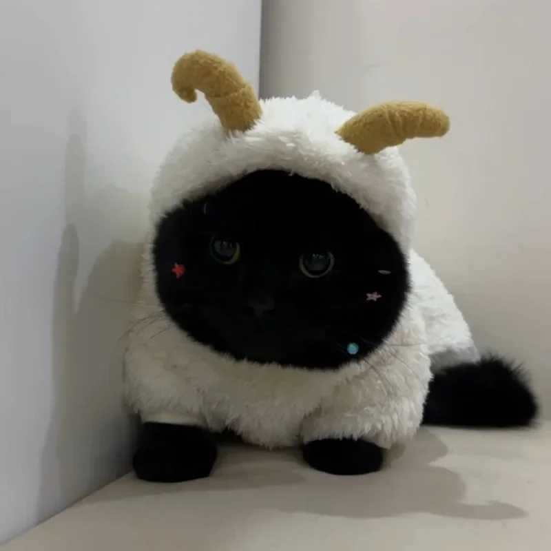 Halloween Plush Sheep Cat Clothes Winter Thick Warm Hoodie Sphinx Cat Cute Roleplaying Costume Christmas Pet Dog Accessories C251009