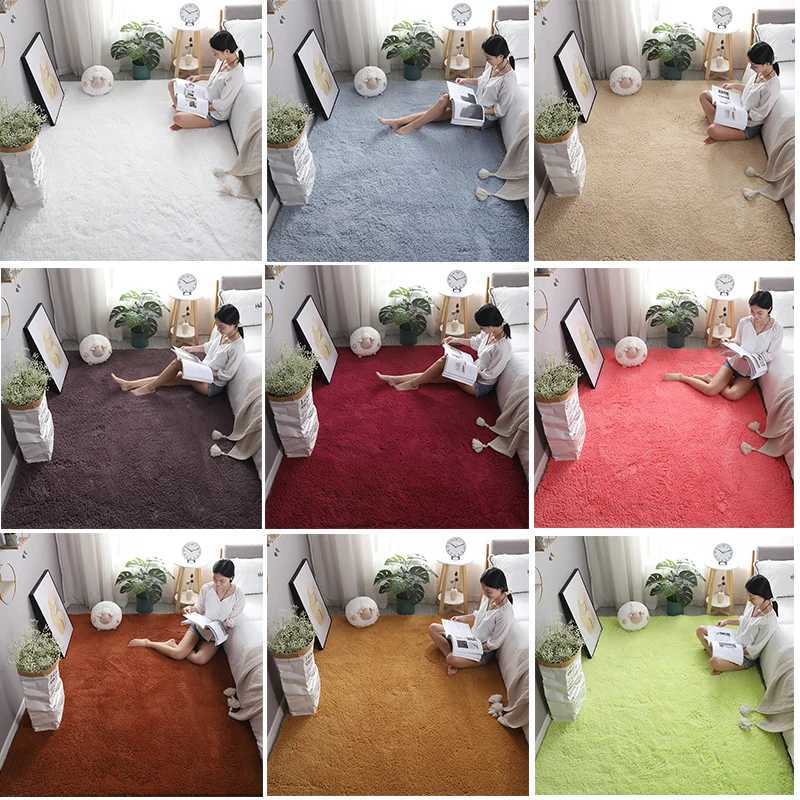 Plush Thick Carpet For Living Room Modern White Flurry Rugs In The Bedroom Decor Home Furry Floor Bedside Mat Children Carpets R251009