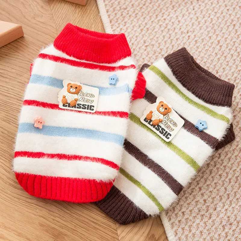 Soft Cozy Cat Clothes Winter Warm Imitation Marten Stripe Sleeveless Sweater Fashion Winter Soft Warm For Sphynx German Cat C251009
