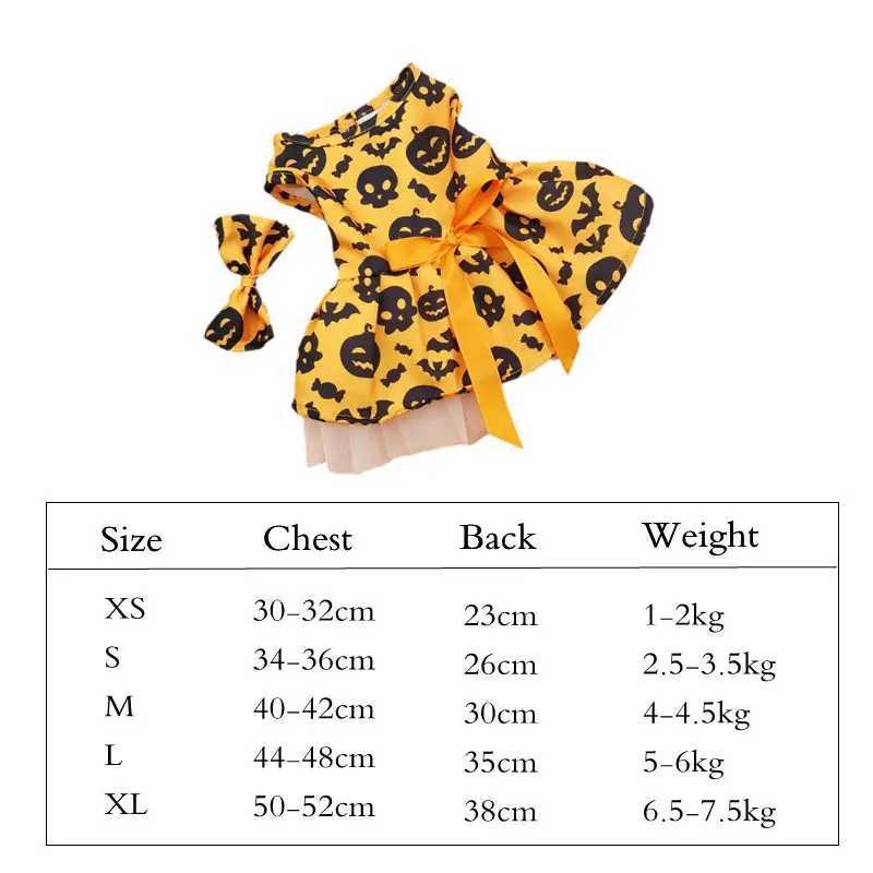 Halloween Pet Dog Dress For Small Medium Dogs Cosplay Costume Pet Dresses Fashion Bow Cat Princess Skirt Chiahuahua Dog Clothes C251009