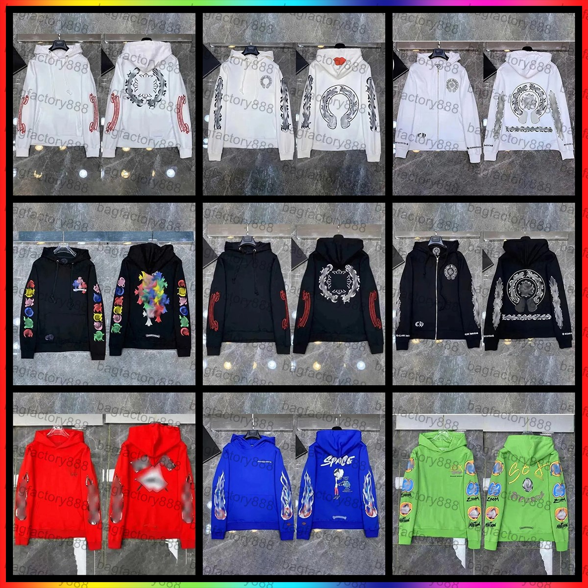 5A 2025 Chrome Mens Hoodies Designer Hoodie Sweatshirts Pullover Cardigan Long Sleeve Sanskrit Printed Hooded Womens Casual Zip Up Jackets zip up spider hoodie 01