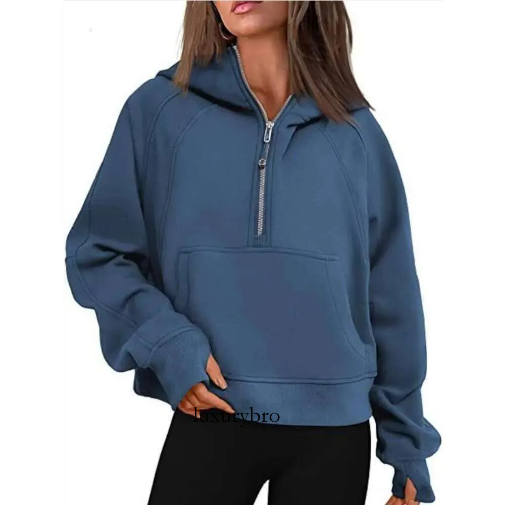 New Yoga Scuba Jacket Half Zip Hoodie Luluity Lemonion Jacket Designer Sweater Workout Designer Sport Coat Luluity Lemonion Sets Sweatshirt Gym Sets 9C4