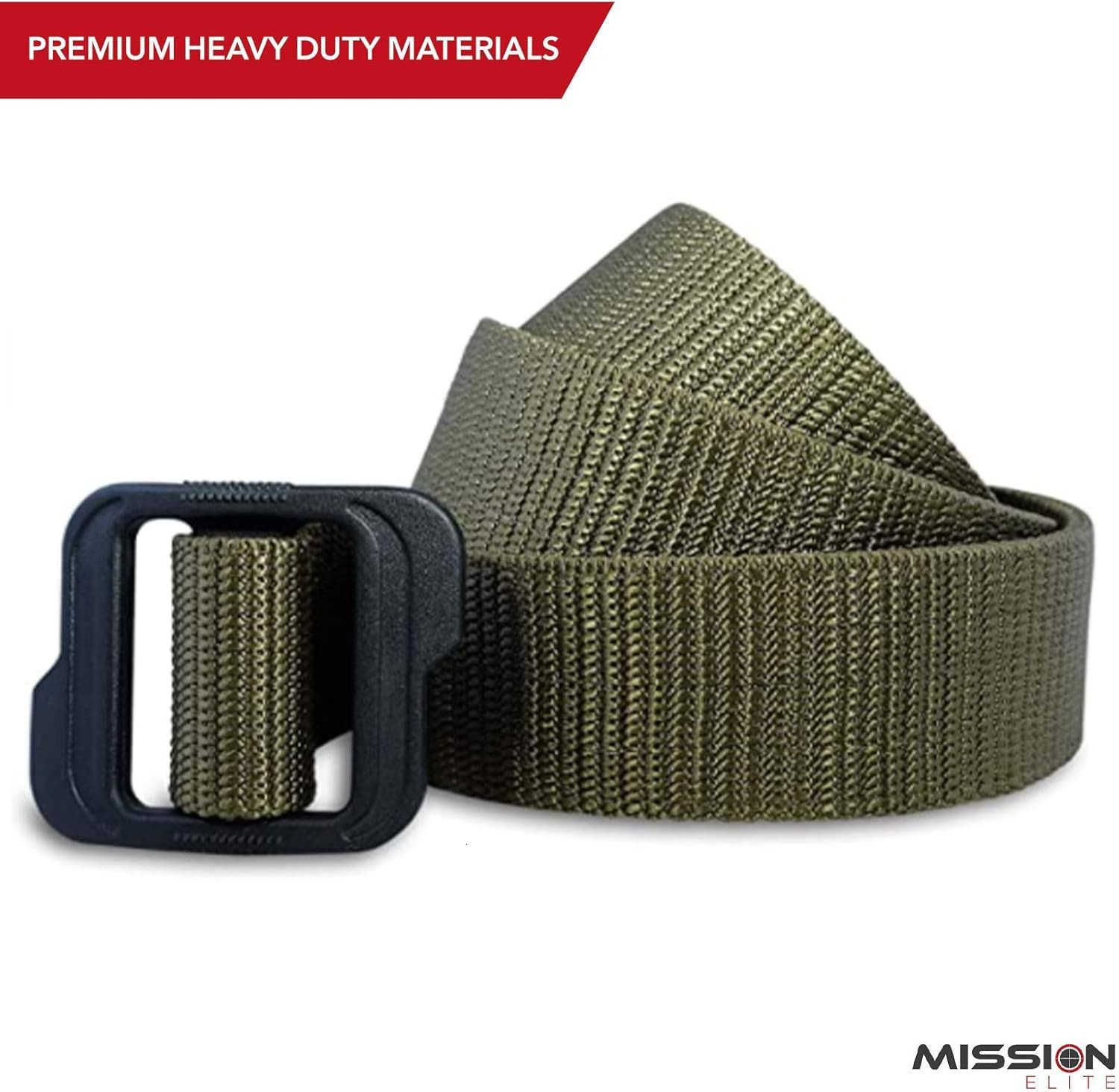 Tactical Belt 15inch Nylon Gun Belts for Men 2Ply EDC Belt with AdjustabLE Plastic W251009