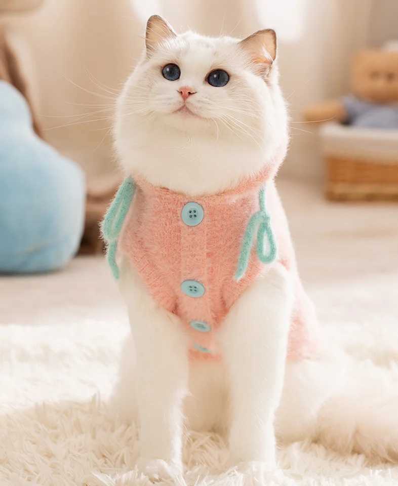 Princess Dress Knitted Sweater for Pets Puppy Costume Cat Winter Clothes Chihuahua Dog Clothes Soft Cozy Pet Apparel C251009