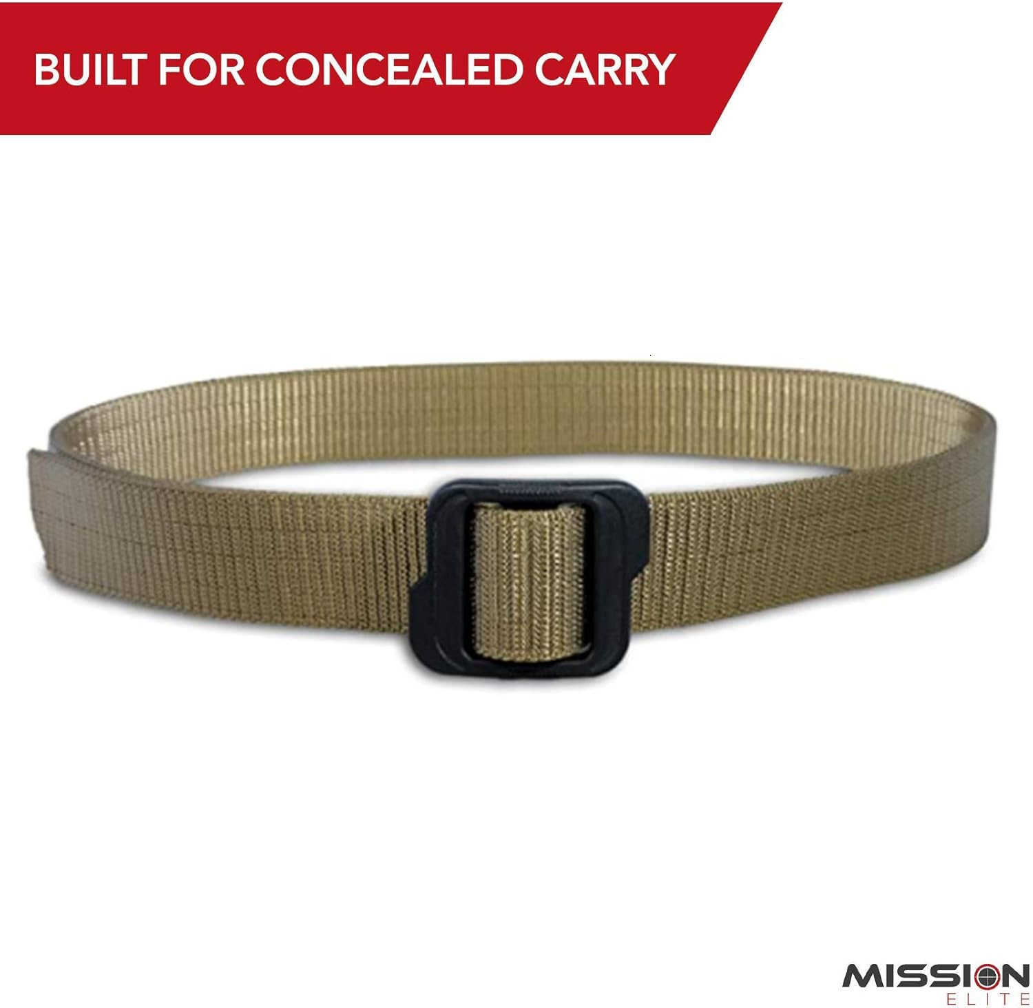 Tactical Belt 15inch Nylon Gun Belts for Men 2Ply EDC Belt with AdjustabLE Plastic W251009