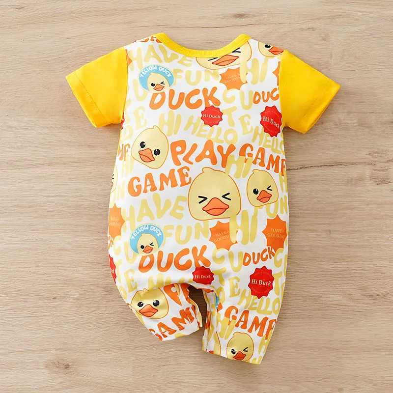 Yellow Duck Lovely Baby Boy Girl Onesie 018 Months Newborn Knitted Cartoon Soft Casual Soft Trendy Comfortable Jumpsuit Toddler C251009