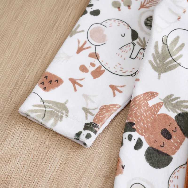 Baby Clothes Cute Cartoon Koala Comfortable Soft Boy And Girl Spring And Autumn Long Sleeved Baby Bag Foot Jumpsuit 2Piece Set C251009