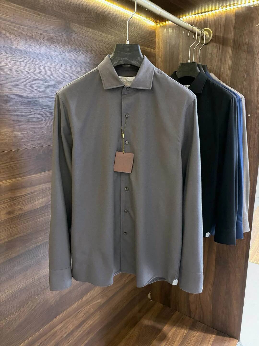 LP Italian 25Aw Wool Blend Business Casual Long-Sleeved Shirt