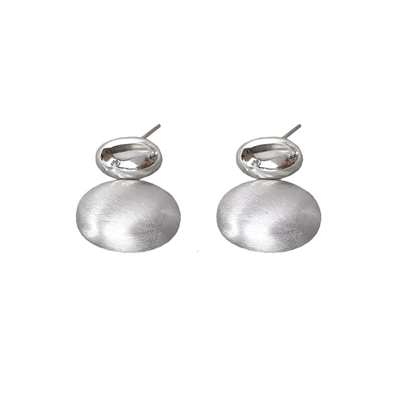 Luxury earrings S925 Sterling Silver earrings women designer Brushed Matte Earrings for Women Oval Design Elegant Earrings