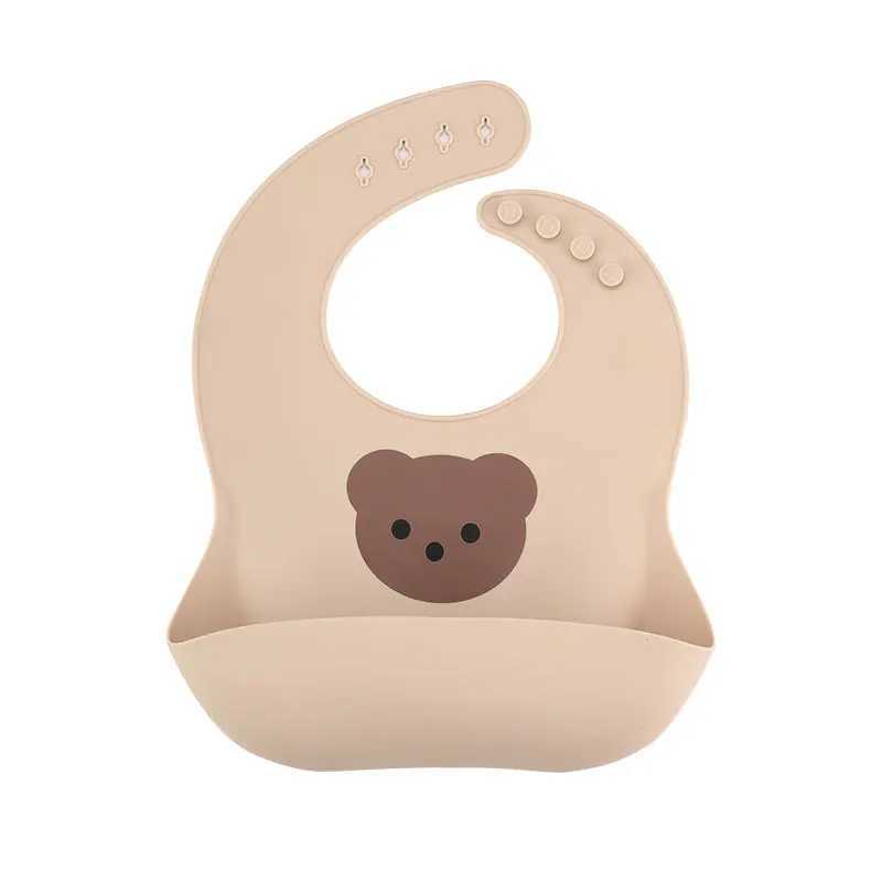 New Waterproof Silicone Baby Bibs For Baby Kid Soft Feeding Bib Baby Stuff Cute Cartoon Girl Boy Feeding Drool Bibs Burp ClothsJ251009