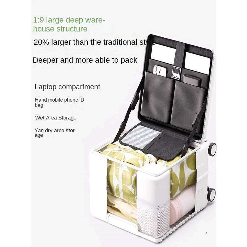 Small Ultra-light 2025 New Suitcase 16/18/20 inch Carry-on Lage Aluminum Frame Trolley Case Side Opening Boardable 123