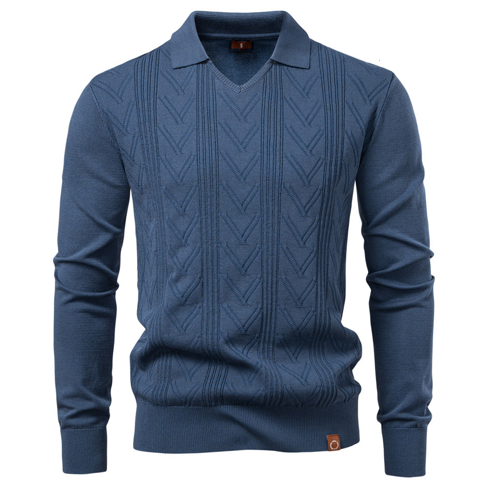2025 Autumn Winter New Men's Jacquard Designer Shirt Sweater Men's Pullover Sweater Solid Color V-neck Knitted Designer Hoodie Sweater For Men