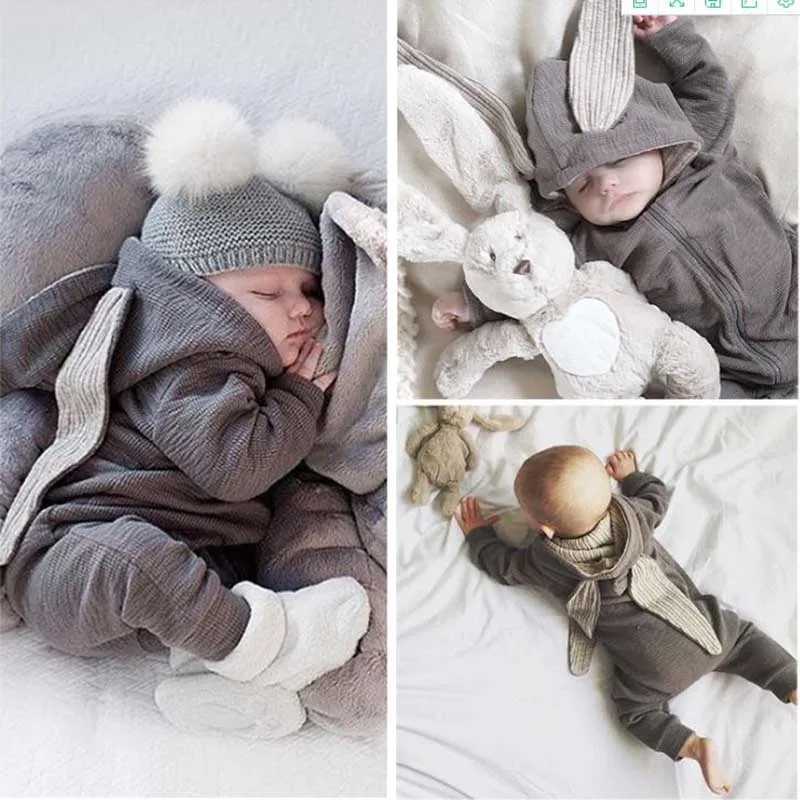 Baby Rabbit Rompers For Baby Girls Autumn Winter Infant Clothing Overalls Jumpsuit Halloween Costume Newborn Baby Boys Clothes C251009