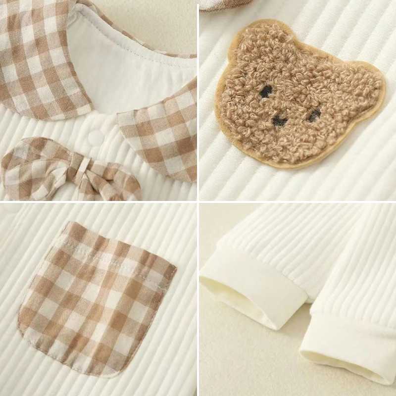 Spring Autumn Baby Warm Romper Cute Bear Infant Boy Girl Long Sleeve Outfits for Newborn Soft Cotton Kids Jumpsuit C251009