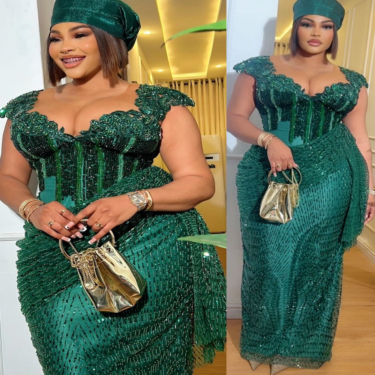 Sheath Dark Green Prom Dresses 2025 Appliques Beaded Sequined Evening Formal Party Second Birthday Engagement Gowns Plus Size Dress For Special Occasi
