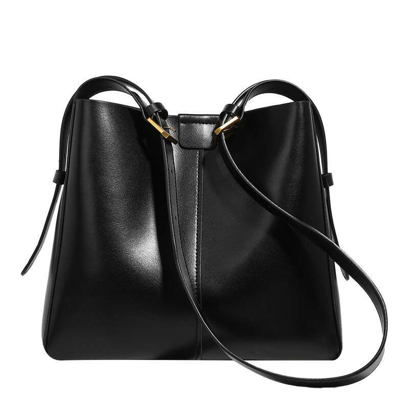 Luxury bag Genuine Women s New Spring Bucket Soft Leather Shoulder Crossbody Bag Tote Large Capacity Commuter Handbag